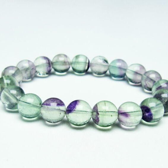 フローライト ブレスレット 10mm 蛍石 ブレス 一点物 メール便可 [M便 1/10] 111-35423