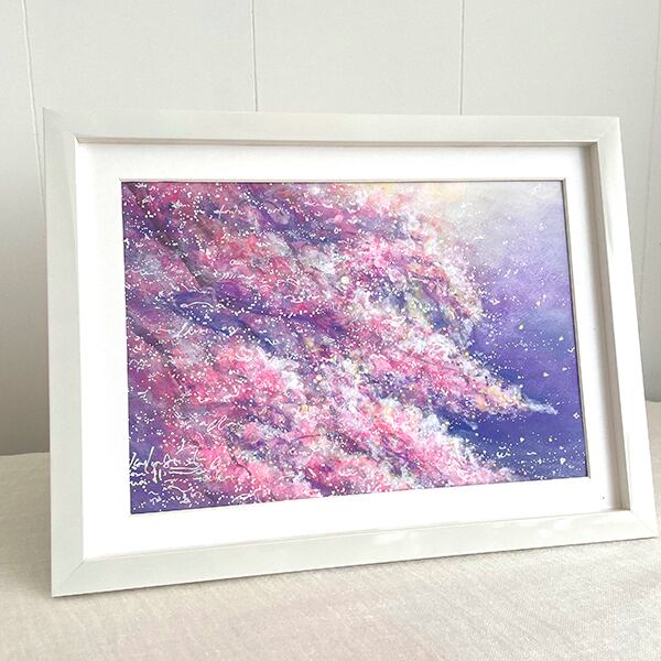 幸せを叶える桜の花－春の息吹｜アクリル絵具原画作品 | ヒーリング