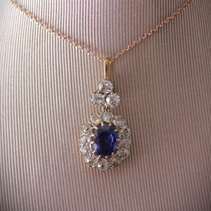 Sapphire & Diamond  Pendant