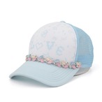pixel jewelry mesh cap -blue-