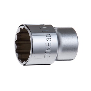 【努力特価】トネ(TONE) ソケット(12角) 3D-17 差込角9.5mm(3/8) 二面幅17mm