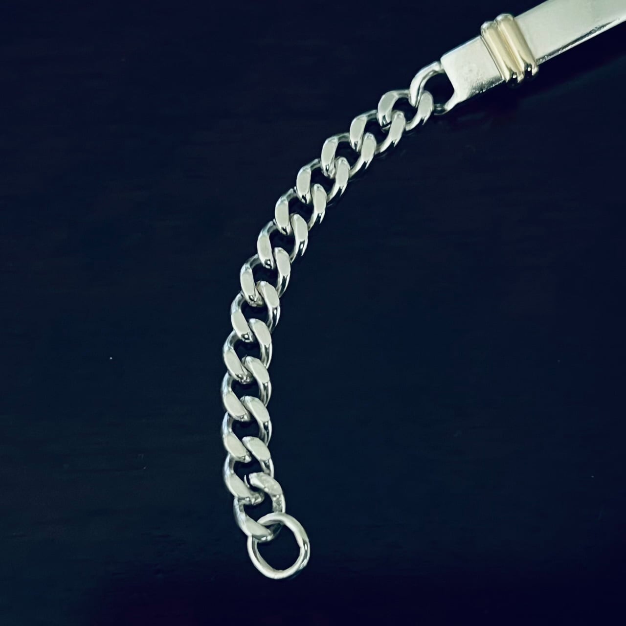 VINTAGE TIFFANY & CO. ID Bracelet Sterling Silver & 14K Gold