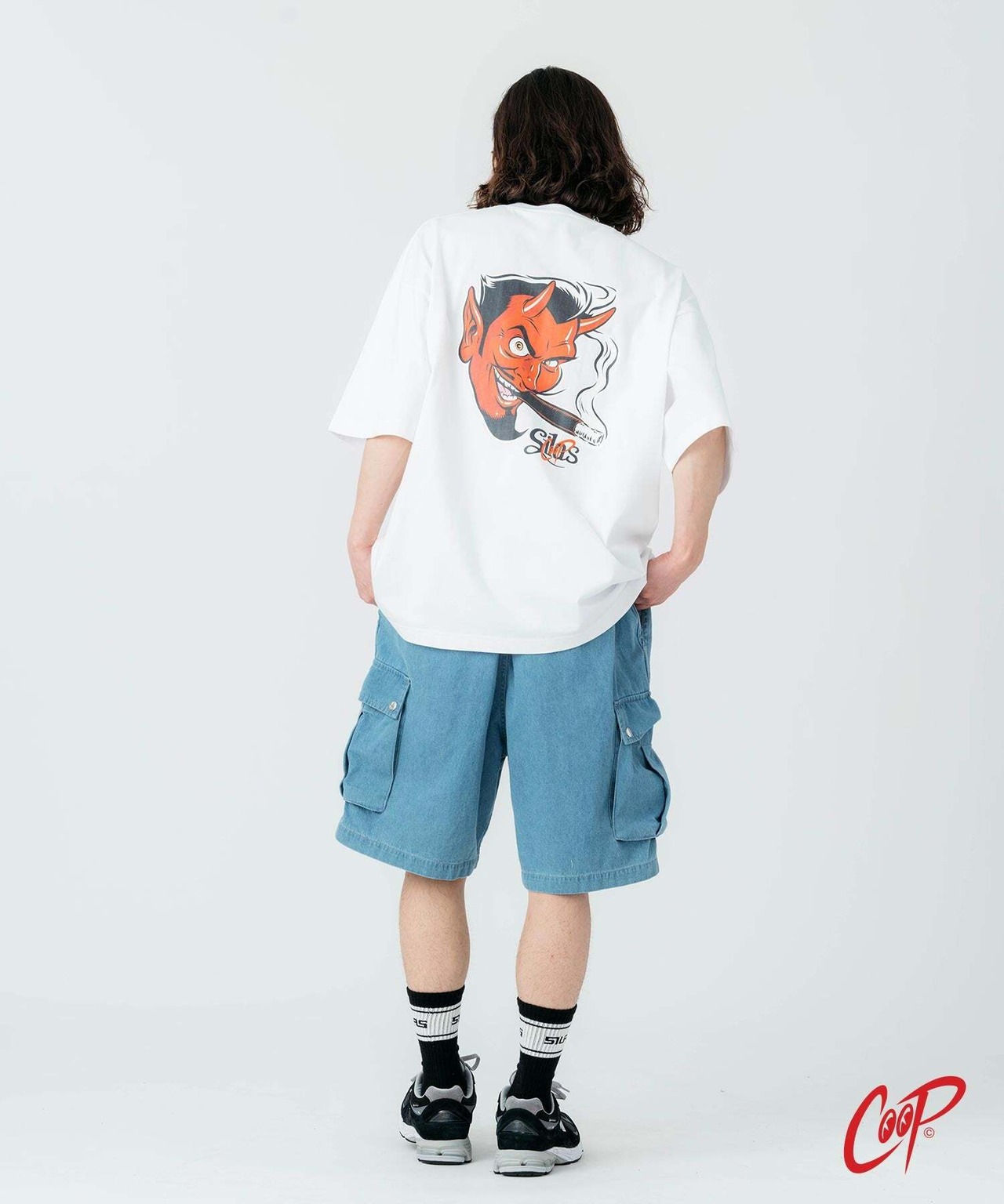 【SILAS】SILASxCOOP DEVIL FACE PRINT WIDE S/S TEE