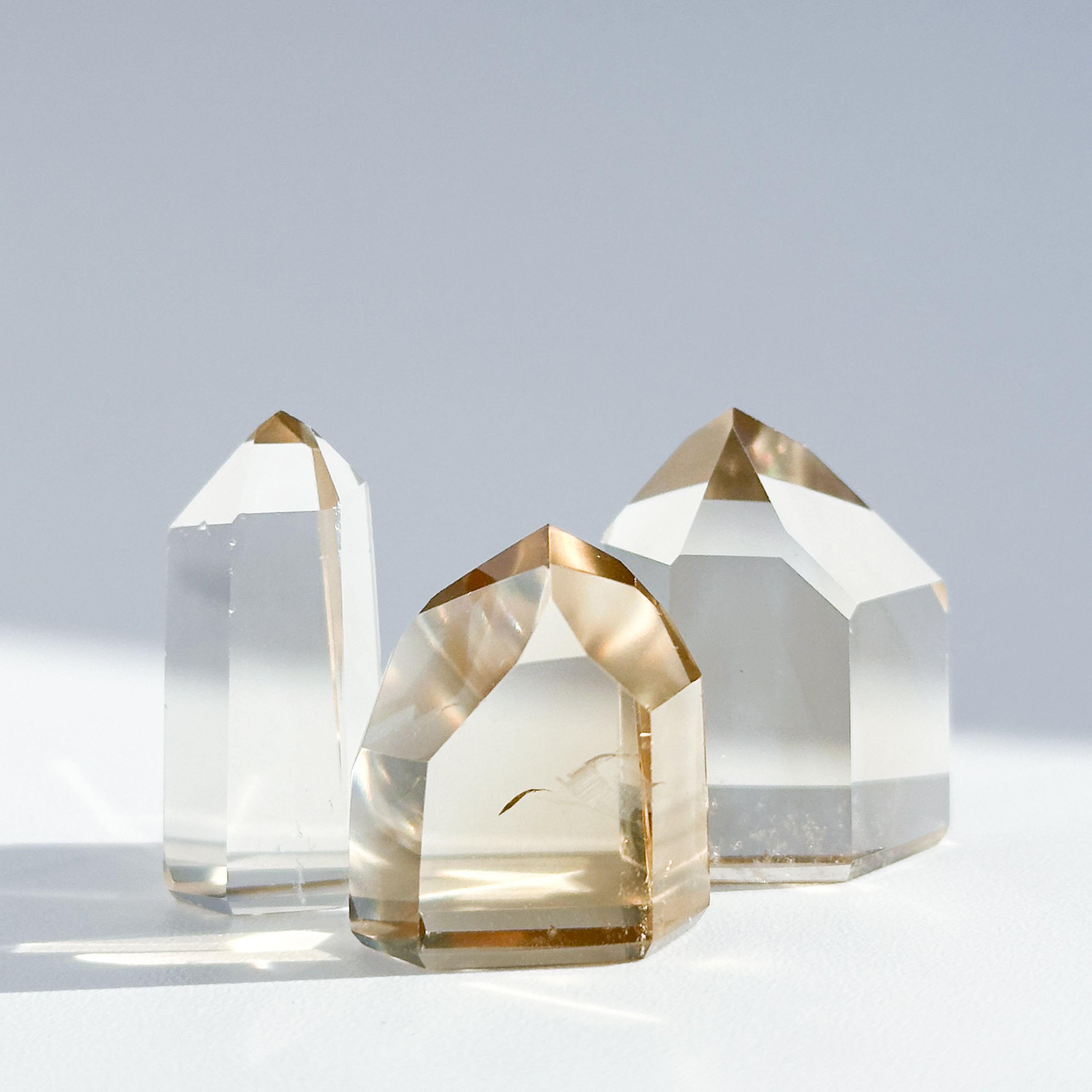 シトリン（黄水晶） タワー3個set 11◇ Citrine ◇ 天然石・鉱物