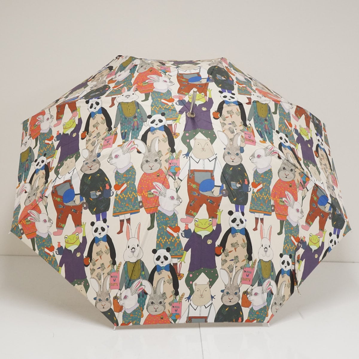 日傘 NINA RICCI ニナリッチ USED美品 晴雨兼用 刺繍 ネイビー 紺 UV