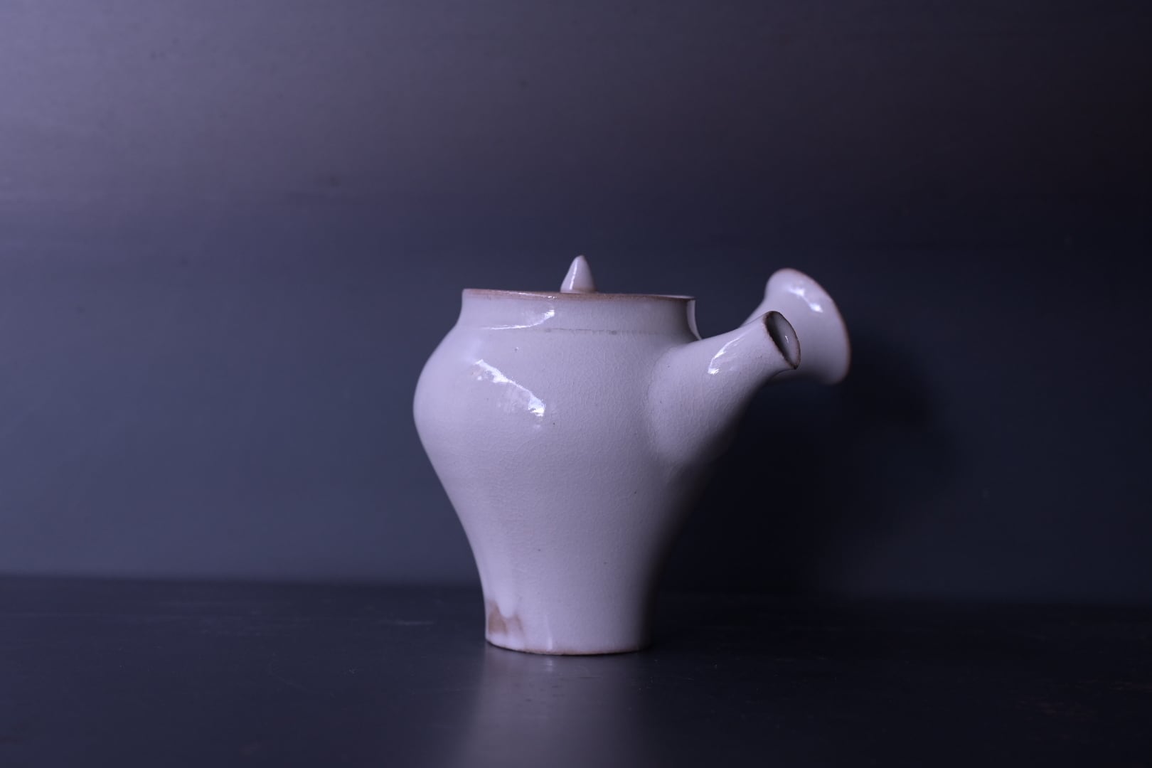 荒賀文成 粉引横手急須