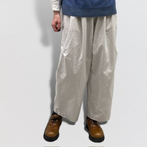 nume cotton linen gathered wide pants