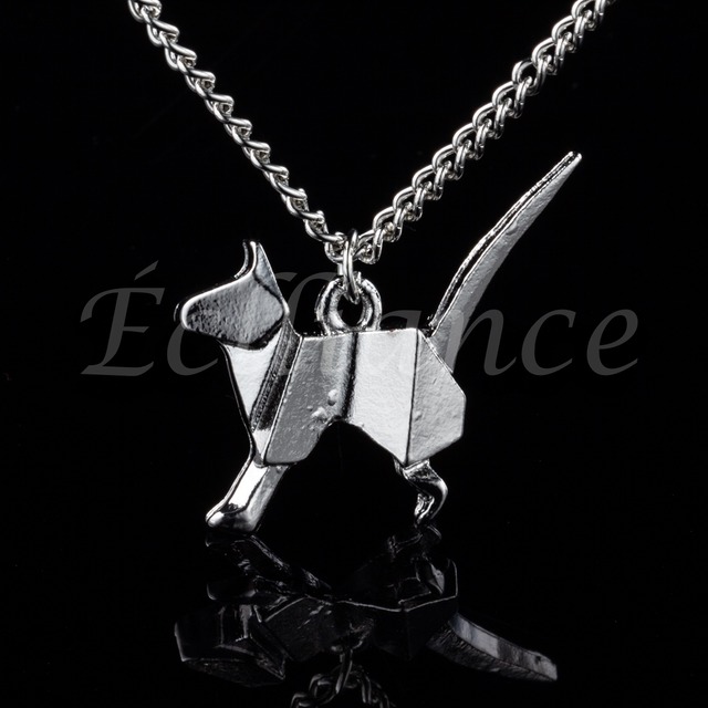 Dog Silhouette Pendant Necklace