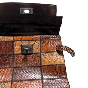 archive MIU MIU python leather hand bag “Kelly-type”