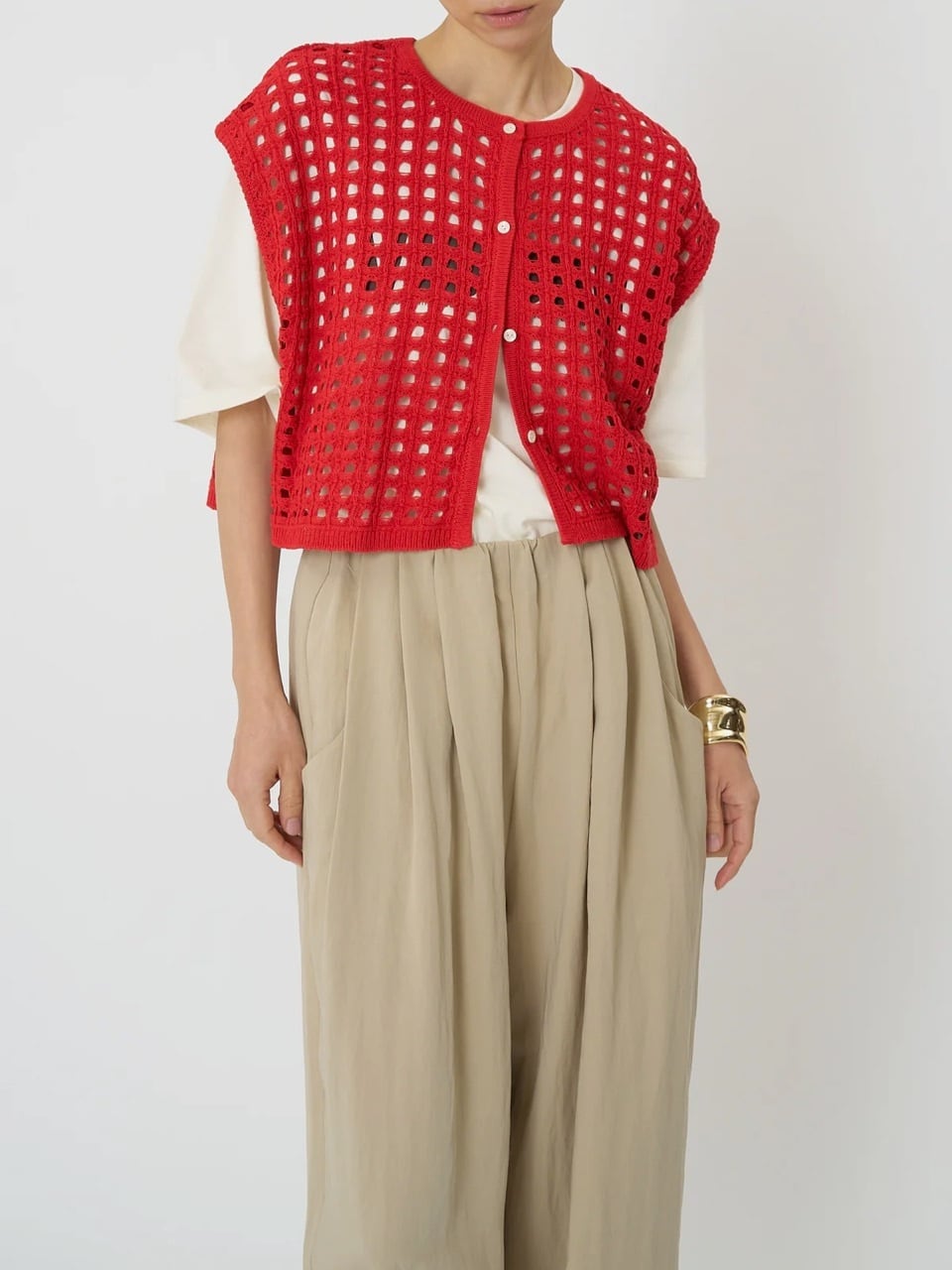 【CHIGNON】フロントタックカーヴィーパンツ　3261-026MK