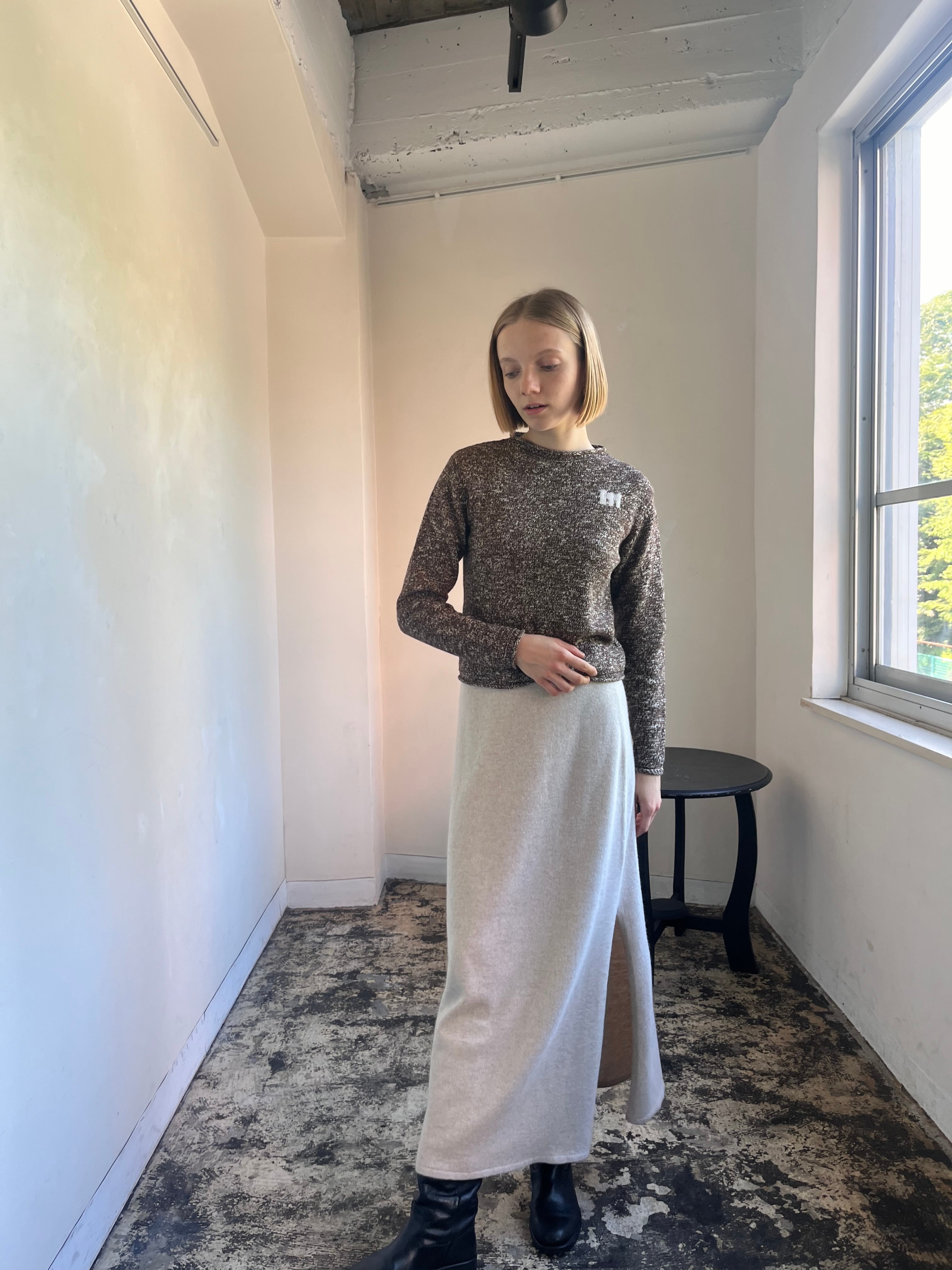 30%off】glitter raccoon skirt (beige) | moose's