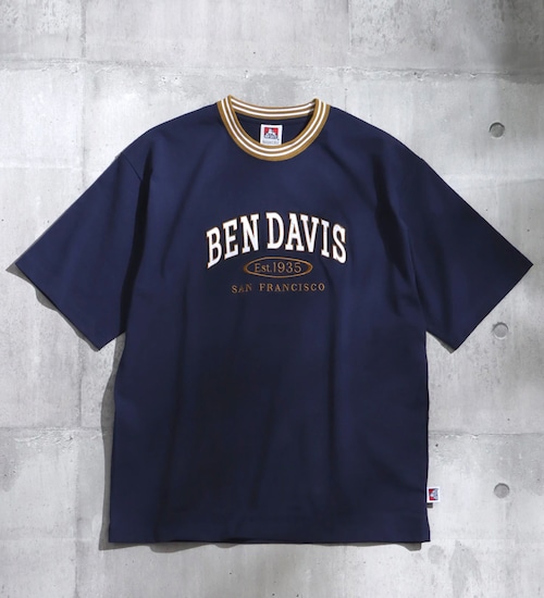 BEN DAVIS (ベンデイビス) ユニバーシティー ビッグシルエット  Tシャツ 半袖 (68)ダークネイビー C-2580044