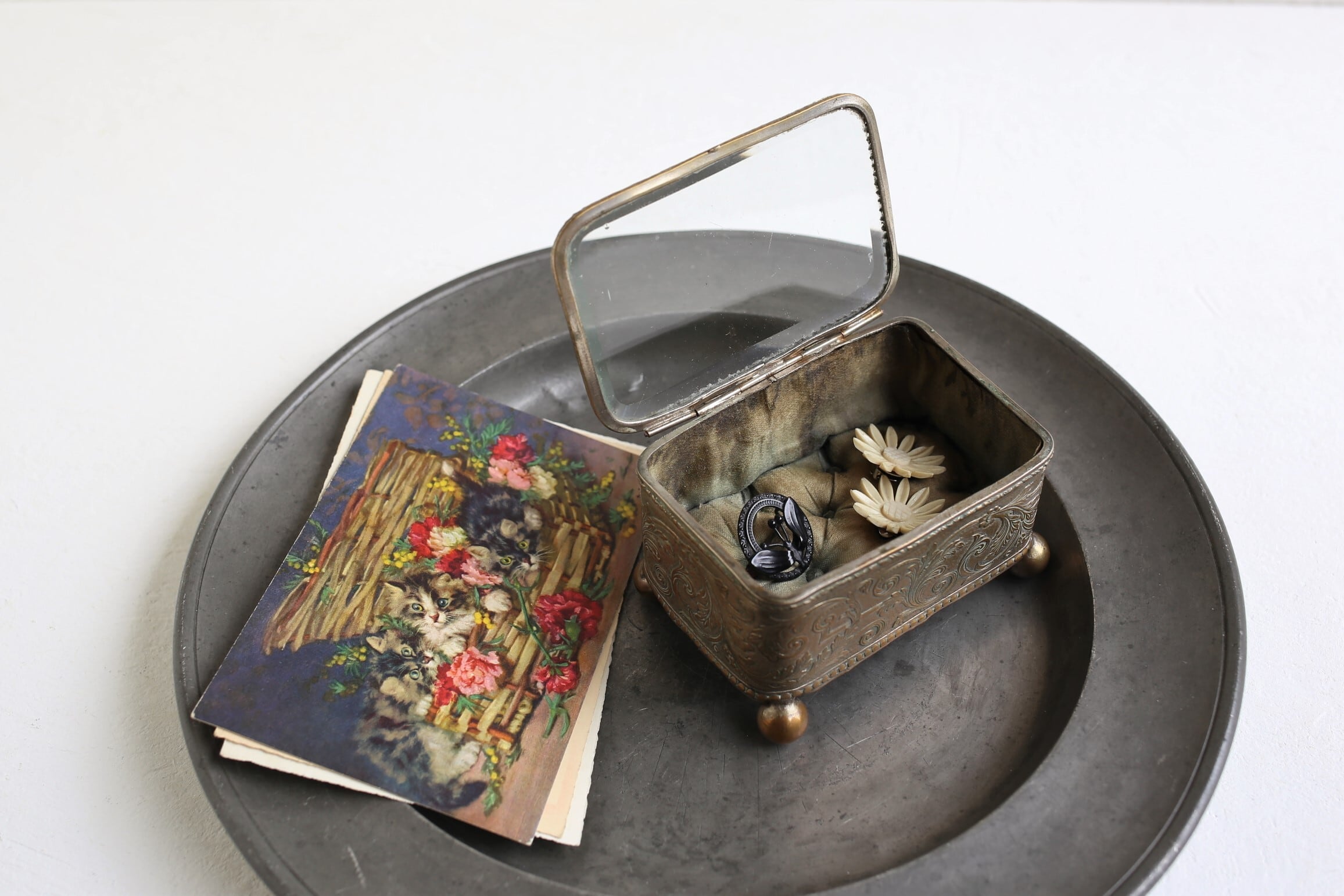 フランス アンティーク ジュエリーボックス 真鍮製 N-01240 | EMUPARIS