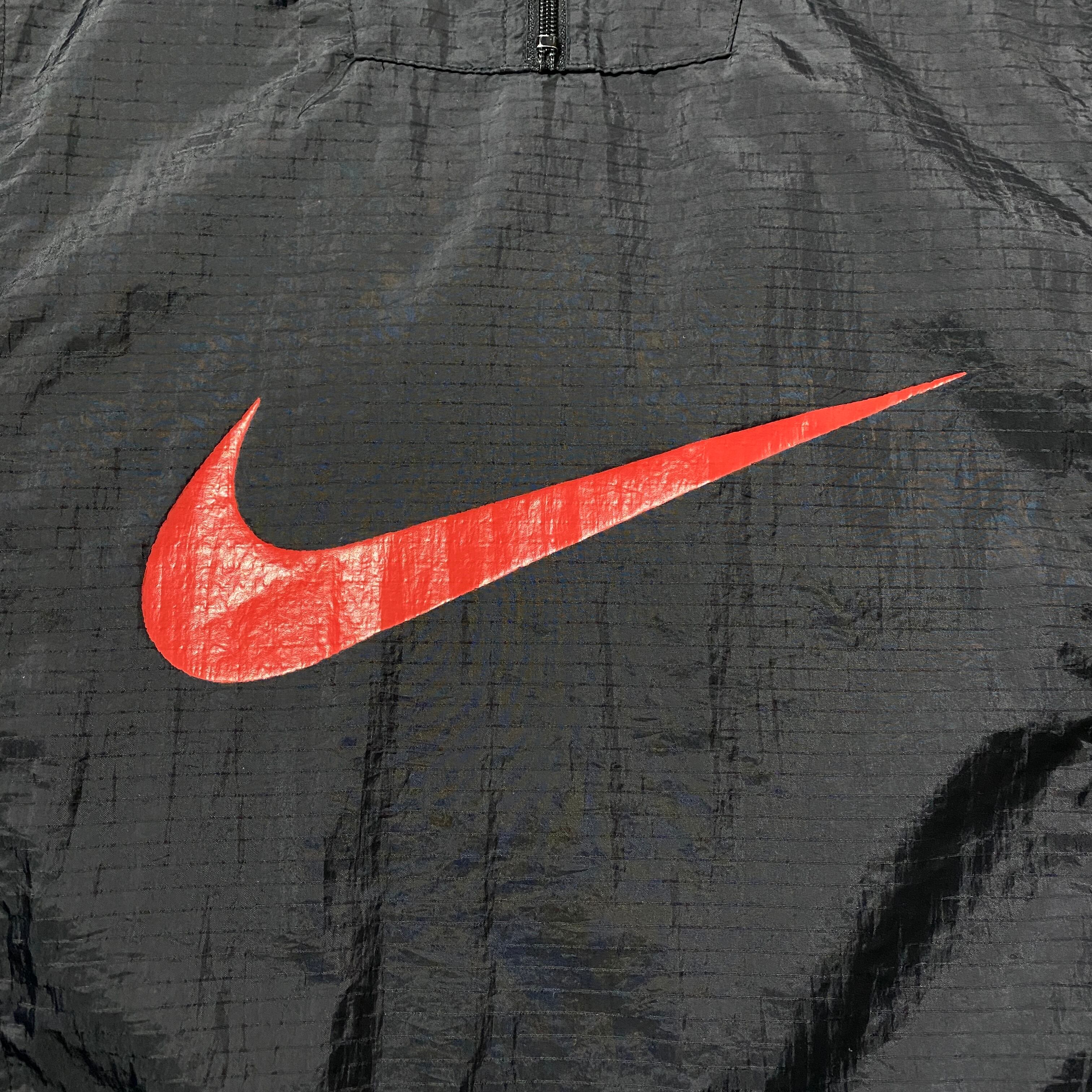 90's 00's NIKE ナイキ ハーフジップ スウォッシュ 両面プリント