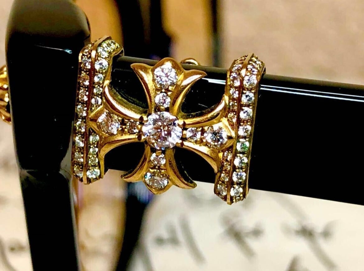 CHROME HEARTS クロムハーツ パヴェダイヤ 22k ゴールド アイウェア
