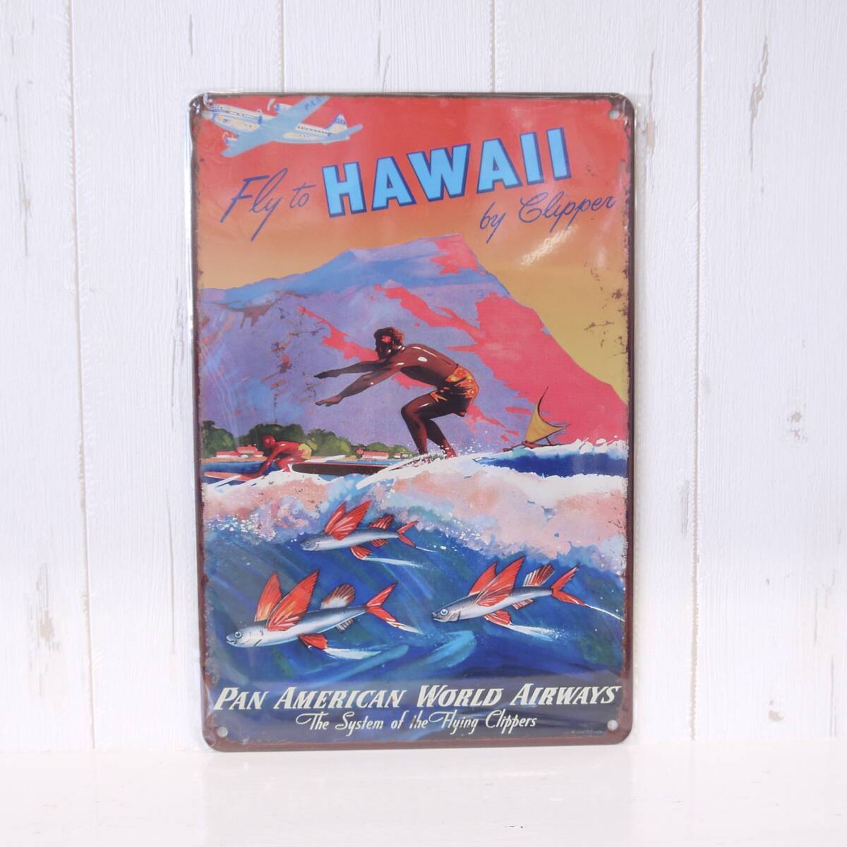 ☆ハワイ直輸入☆木製看板／North shore HALEIWA 看板／ノースショア
