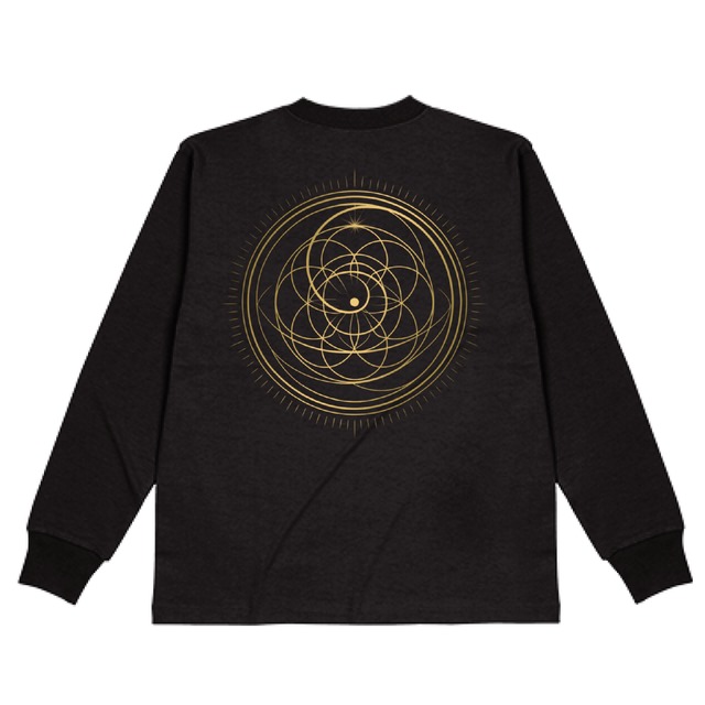 Roots7 Sacred Geometry ロングTシャツ（黒）