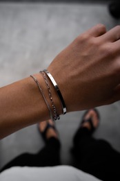【Skin Flat Chain Bracelet】/ SILVER
