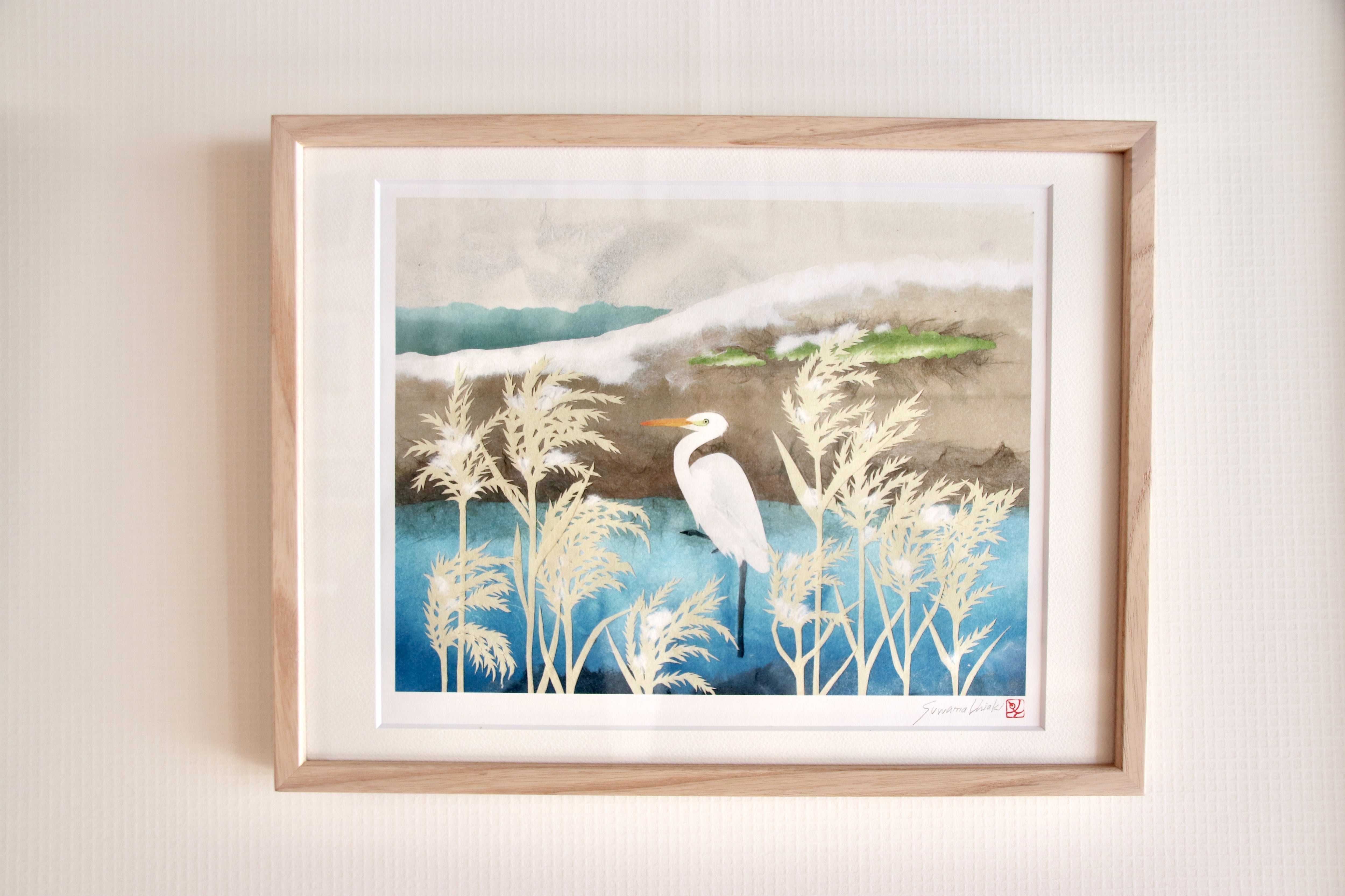 えらべる額装絵画】12の季節の和紙貼り絵作品【高画質デジタル複製画
