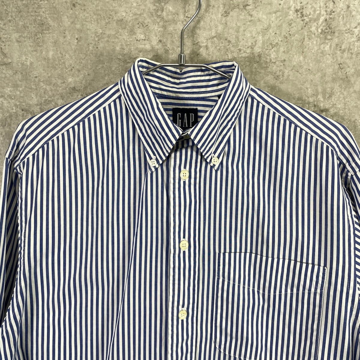 GAP ギャップ ストライプシャツ メンズM相当 古着 ボタンダウン B.D.