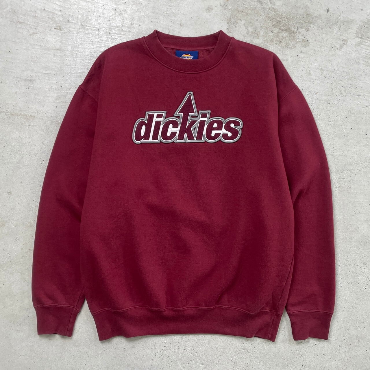 90年代 Dickies ディッキーズ ワッペンロゴ刺繍 スウェットシャツ 