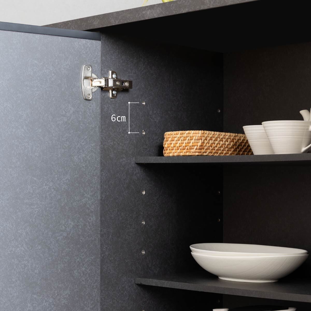 15%OFFクーポン2/28まで：F0220】キッチンカウンター 完成品 食器棚