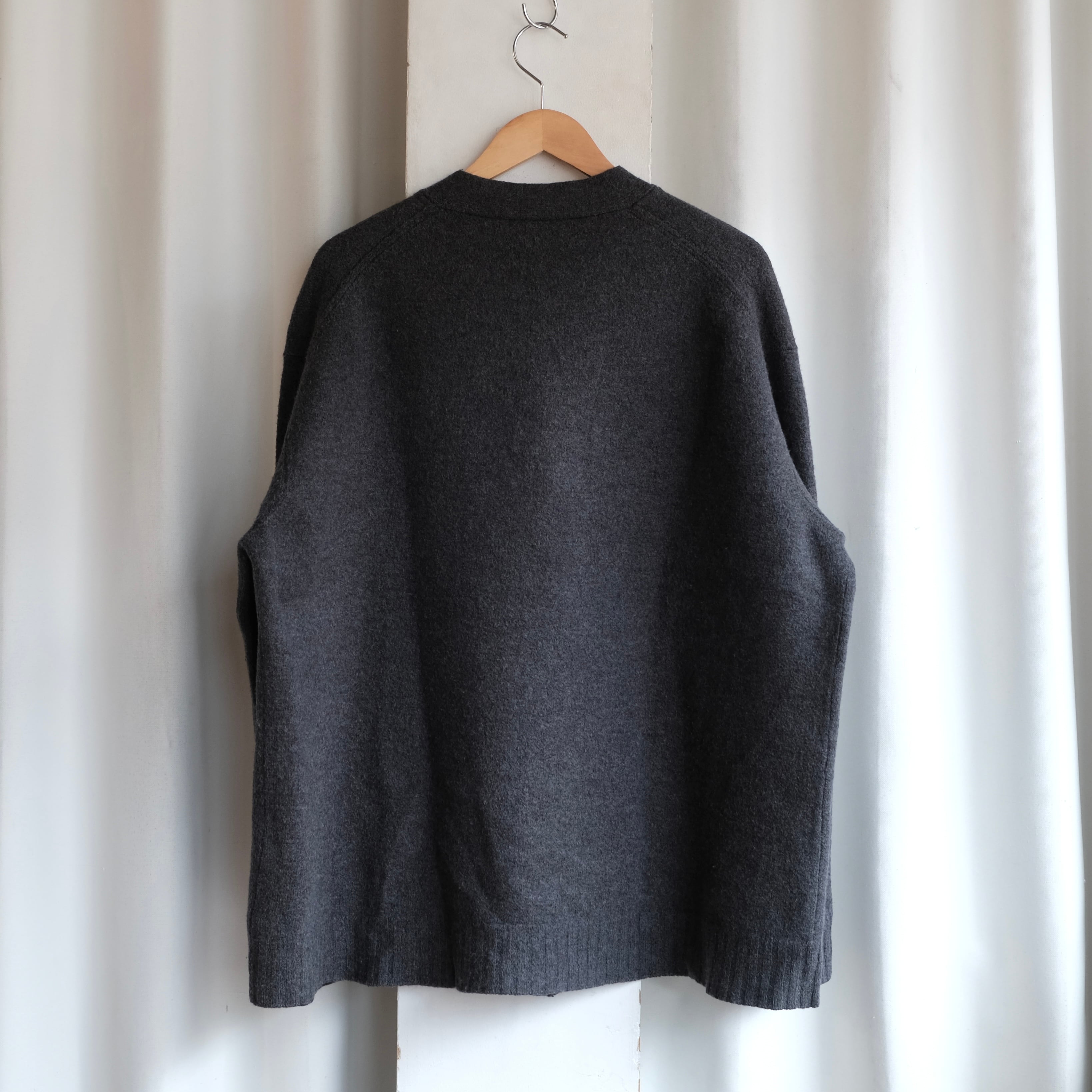 JIL SANDER 24AW MERINO BOILED WOOL CARDIGAN | safarionline