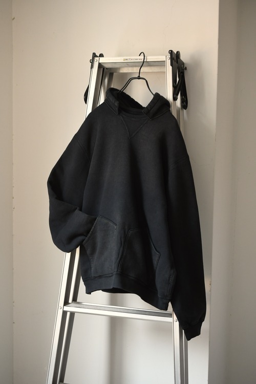 A.PRESSE / Vintage Attached Hood Sweat Parka (Black)