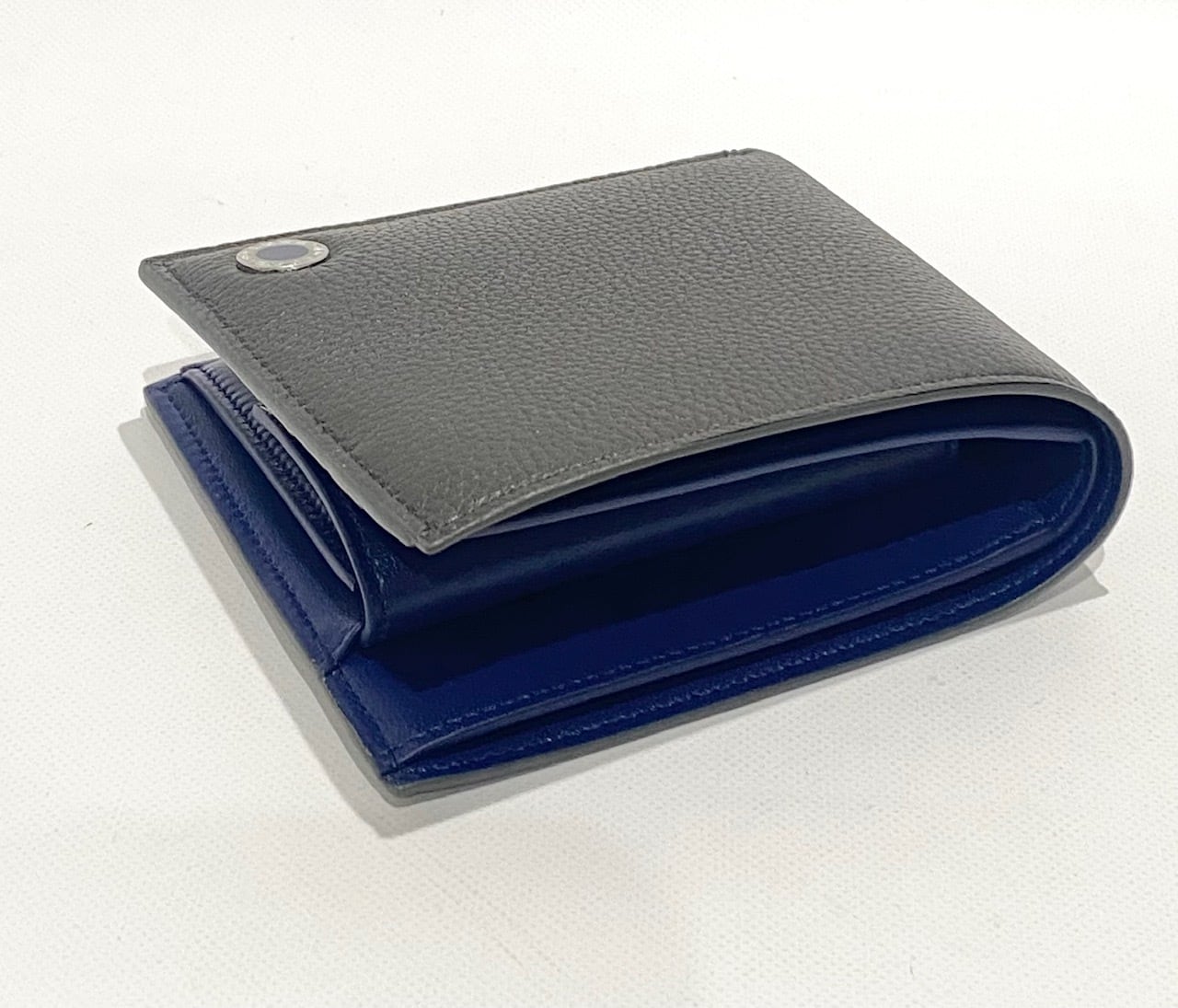 BVLGARI ブルガリ 二つ折り財布 メンズ 291066 GRAIN/CHARCOAL DIA