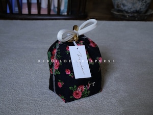 REBUILD FLORAL PURSE 【black】