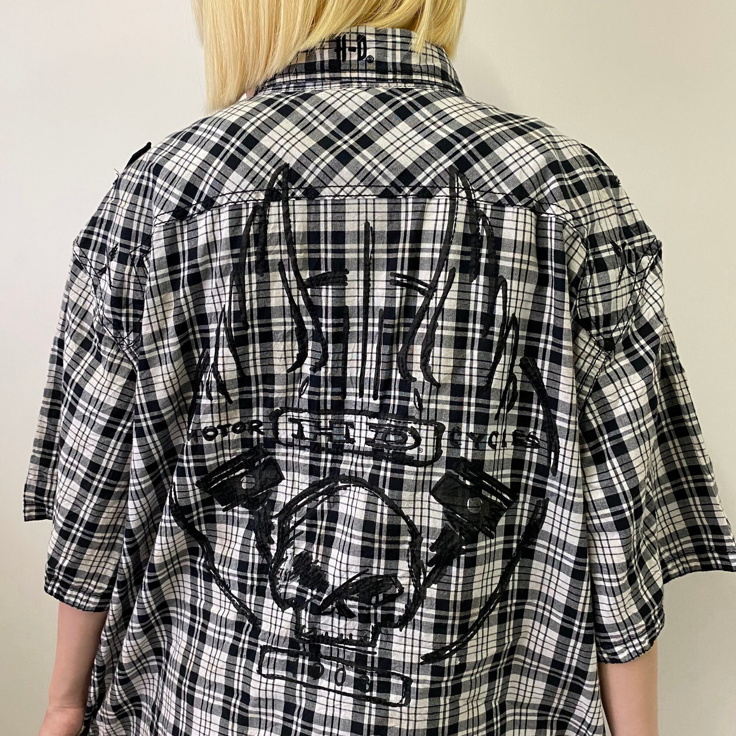 Harley-Davidson 涼しく 半袖チェックシャツ Harley-Davidson 涼しく 半袖チェックシャツ