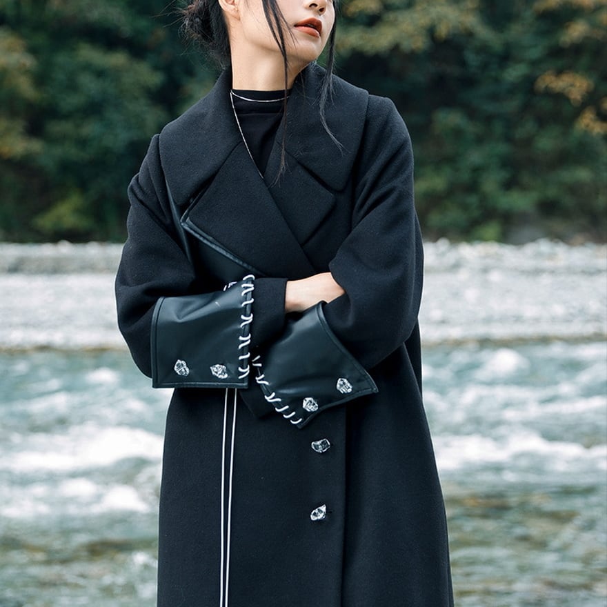 ゴスロリ通販 With U ゴシック ロリィタ アウター ロングコート PU