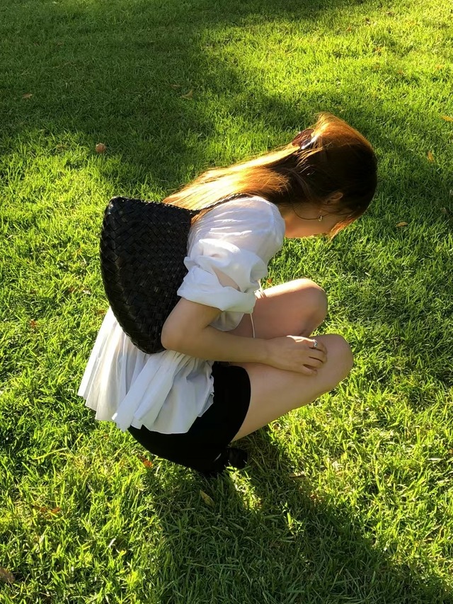 (予約) ounce / Flee shirring blouse