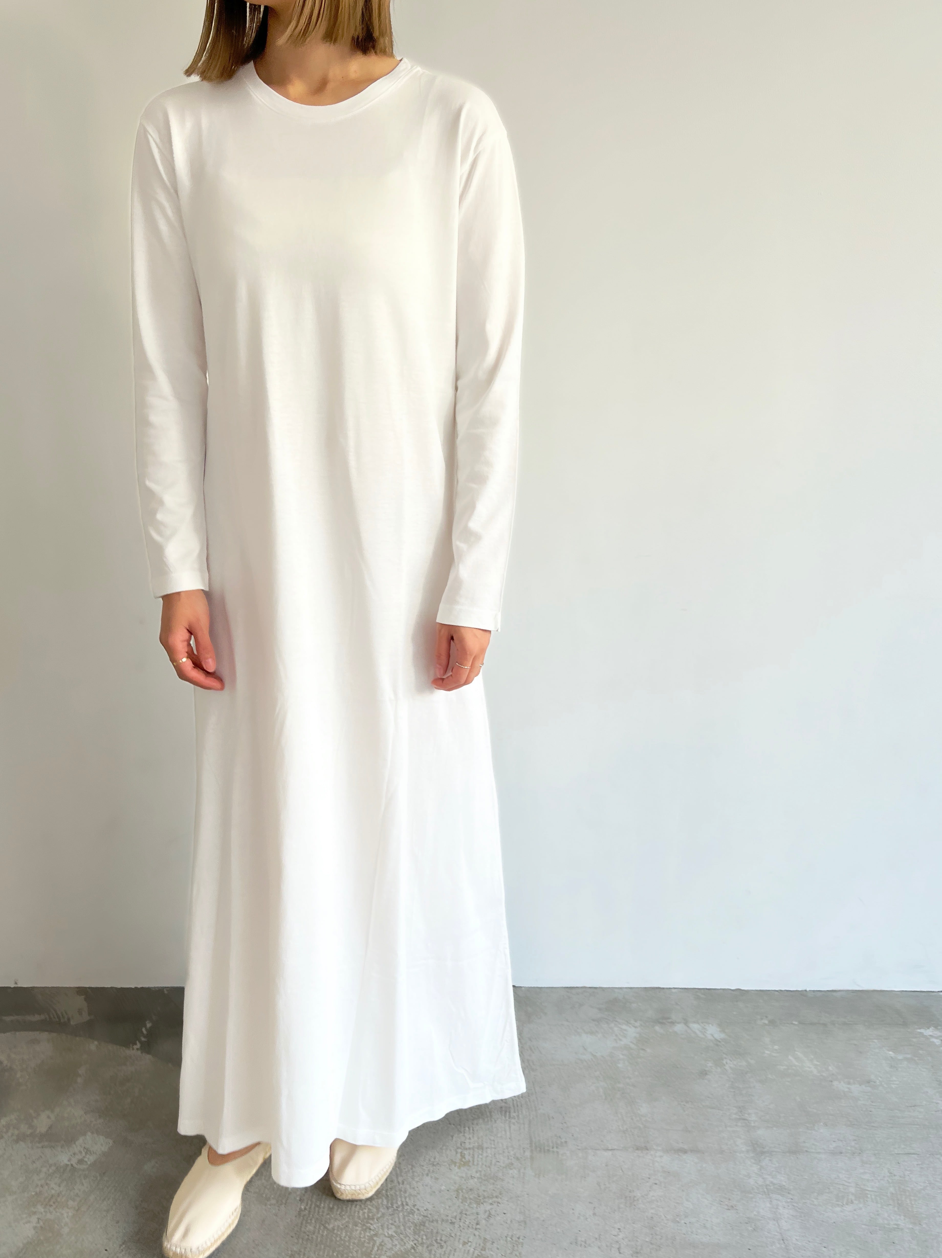 【新品】ロンハーマンtakes. Women’s Dressロングワンピース　M takes. / WOMEN'S DRESS / BAMBOO ワンピース【WHITE / GREY / NAVY