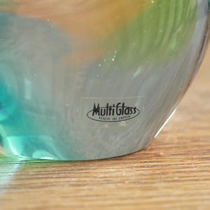 マルティグラス 鳥のガラスオブジェ ヴィンテージ置物｜光を纏う色鮮やかな昭和レトロインテリア 1