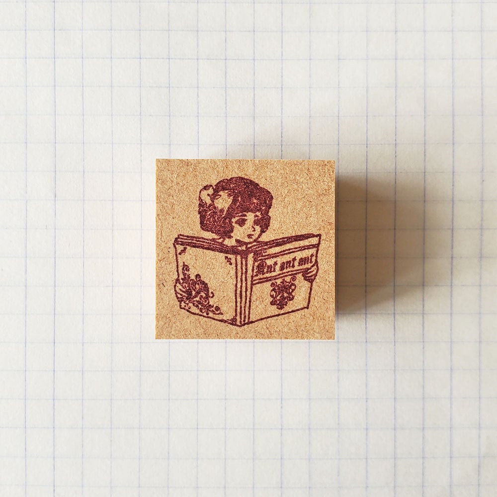 antスタンプ 読書ガール AN054-005 | ants handmade market -アンツ