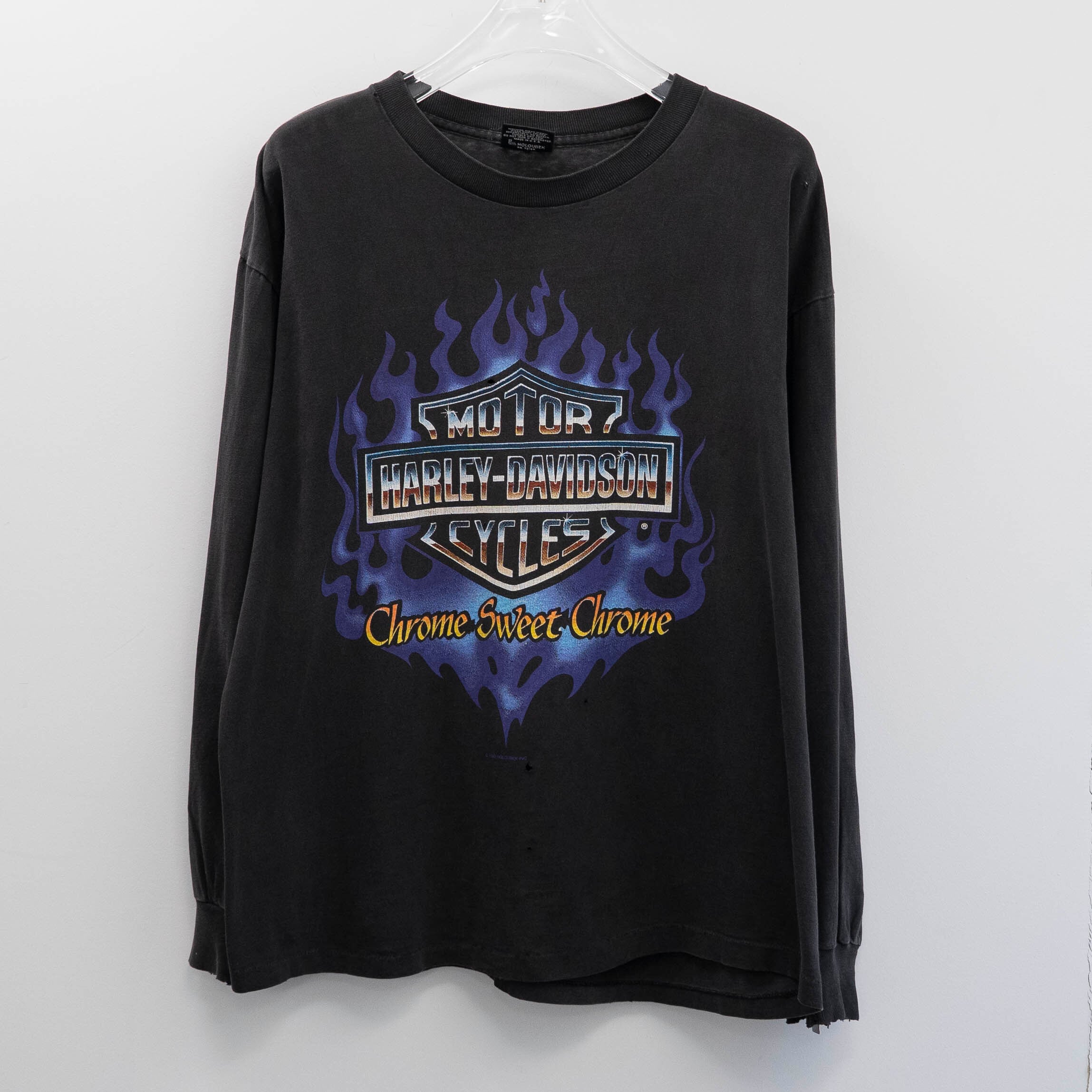 Harley Davidson " Chrome Sweet Chrome Colboch L/S " Original Tag L【E2-7】