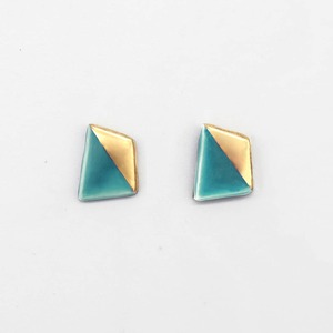 【eb2】Sサイズ 色釉 GREEN イヤリング/ピアス/ノンホールピアス/樹脂ピアス