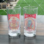 ピンストライプ 閻魔/不動明王デザイン グラス 360ml ステッカー付【TIKTOK】