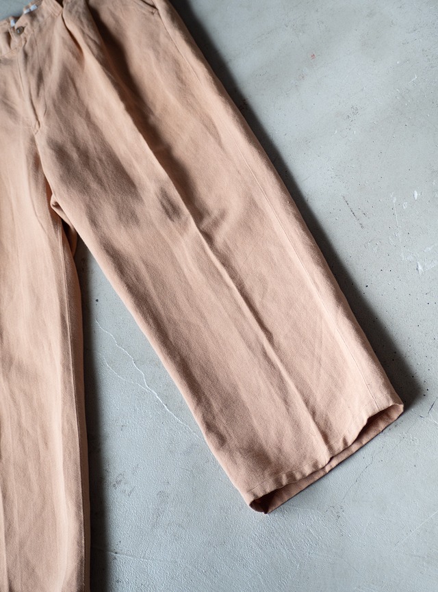 "PARK MILLER" 1990s Linen cotton 2tuck trousers