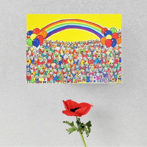 【1点限定】■「MINNA AWESOME原画 #MA144」 縦 24.2 cm × 横33.3 cm (F4号)【送料込】