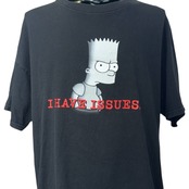 【THE SIMPSONS】シンプソンズ  "I HAVE ISSUES" DELTAタグ Tシャツ XL