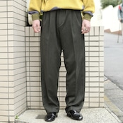 LUCAN 2 tuck wool poly slacks khaki