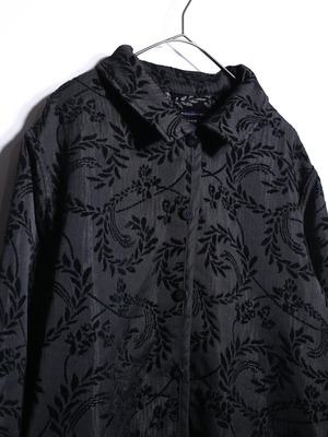 ”幾何学×花” 2way reversible glitter jacquard jacket
