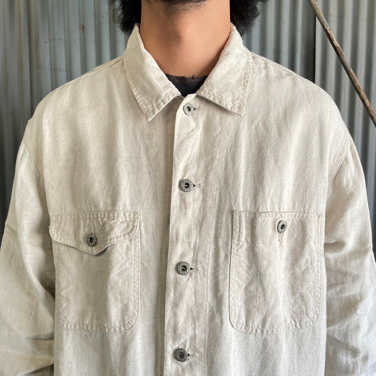 00年代 OLD GAP オールドギャップ ガチャポケ リネン カバーオール 