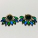 Vintage Dangle Blue & Green Bijoux Earrings