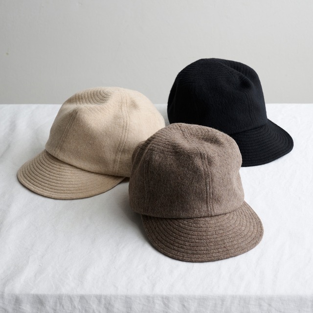 Nine Tailor  ナインテーラー 　N-1136 / Shaggy Kasya Cap  BLACK / MOCHA / L.BEIGE