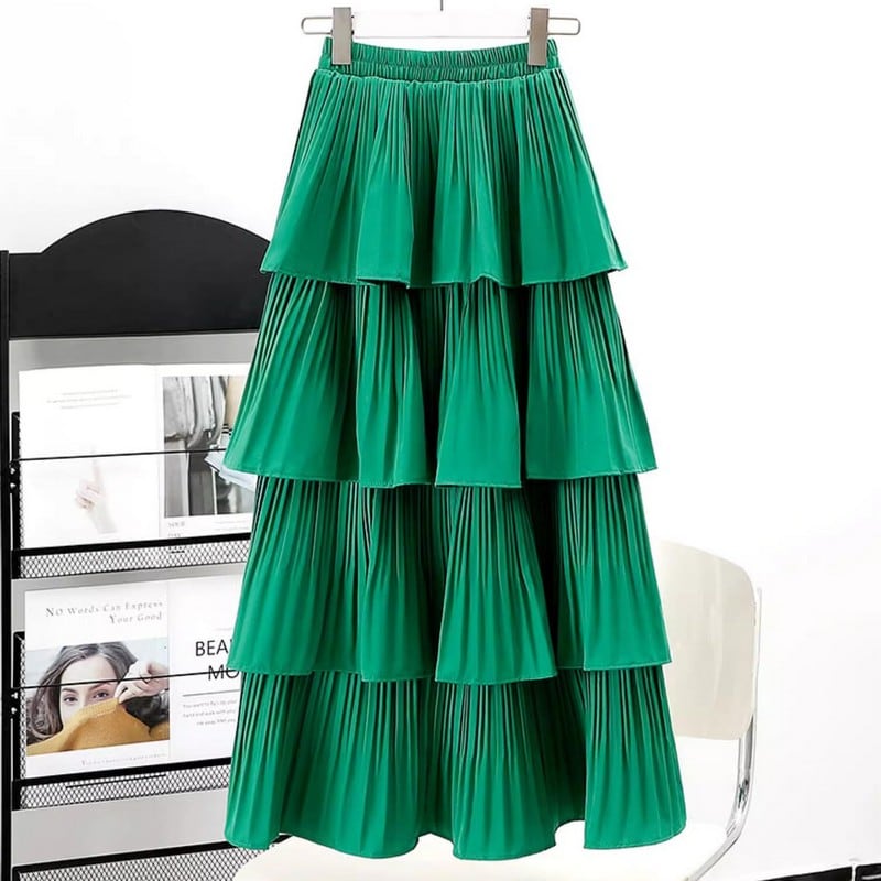 【WONDER WONDER】Felve Chiffon Ribbon Flower Layered Mini SK chiffon layered frill skirt《7color》 | SI SELECT
