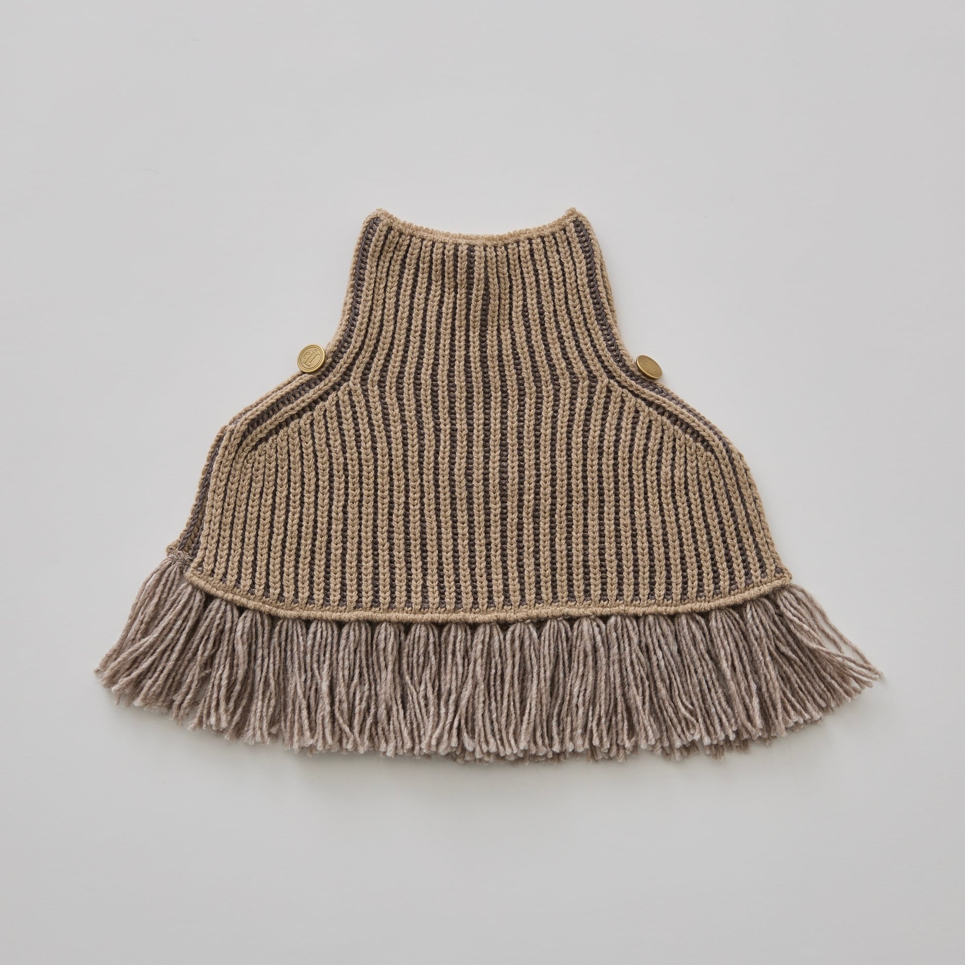 【即納/送料無料】eLfinFolk / Rib knit Knights cape Ⅱ / beige