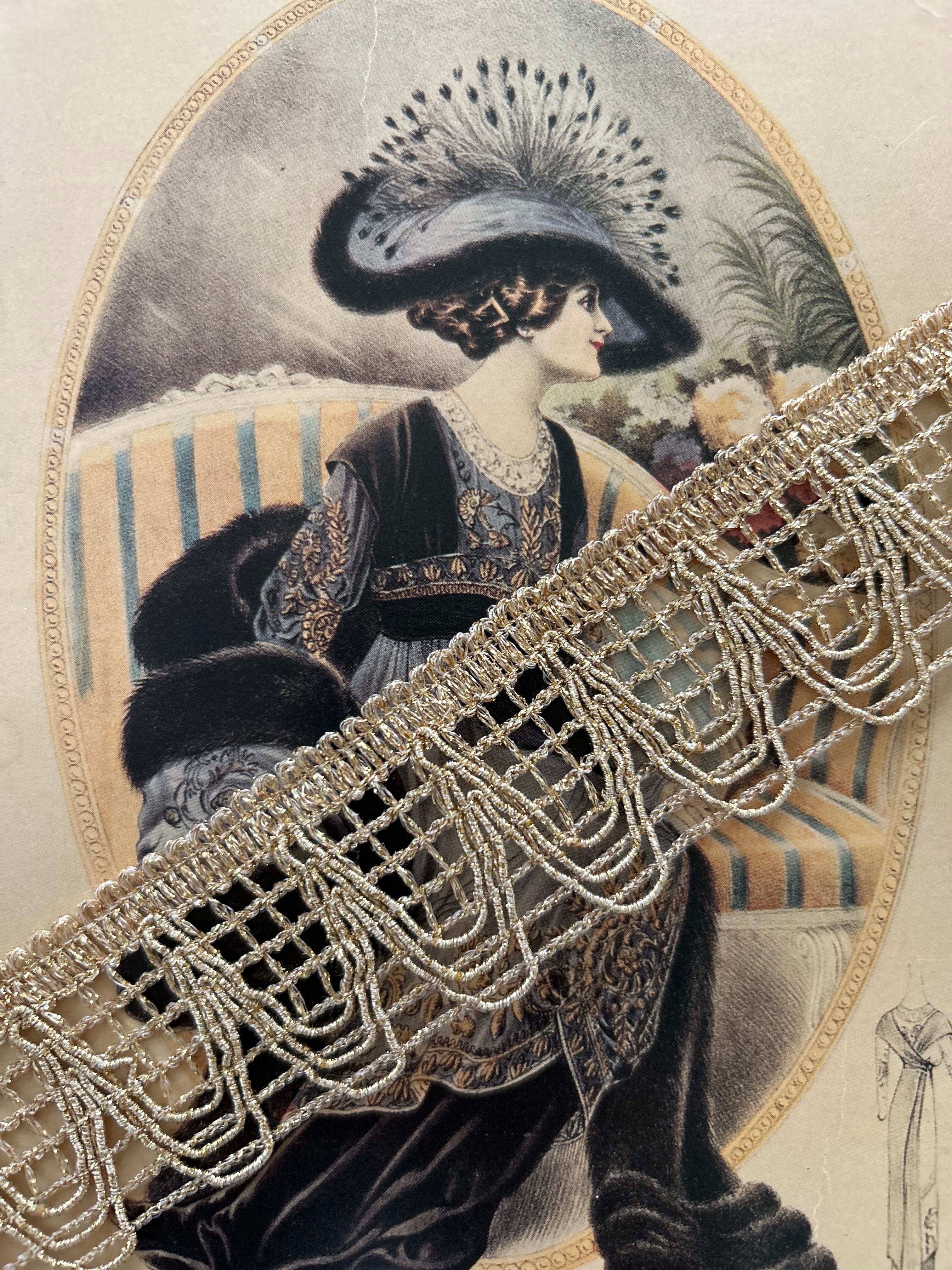 Vintageブレード ドイツ ブレード ゴールドカットブレード 93cm/カット カルトナージュ デコレーション材